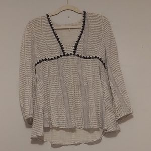 Anthropologie boho cotton blouse